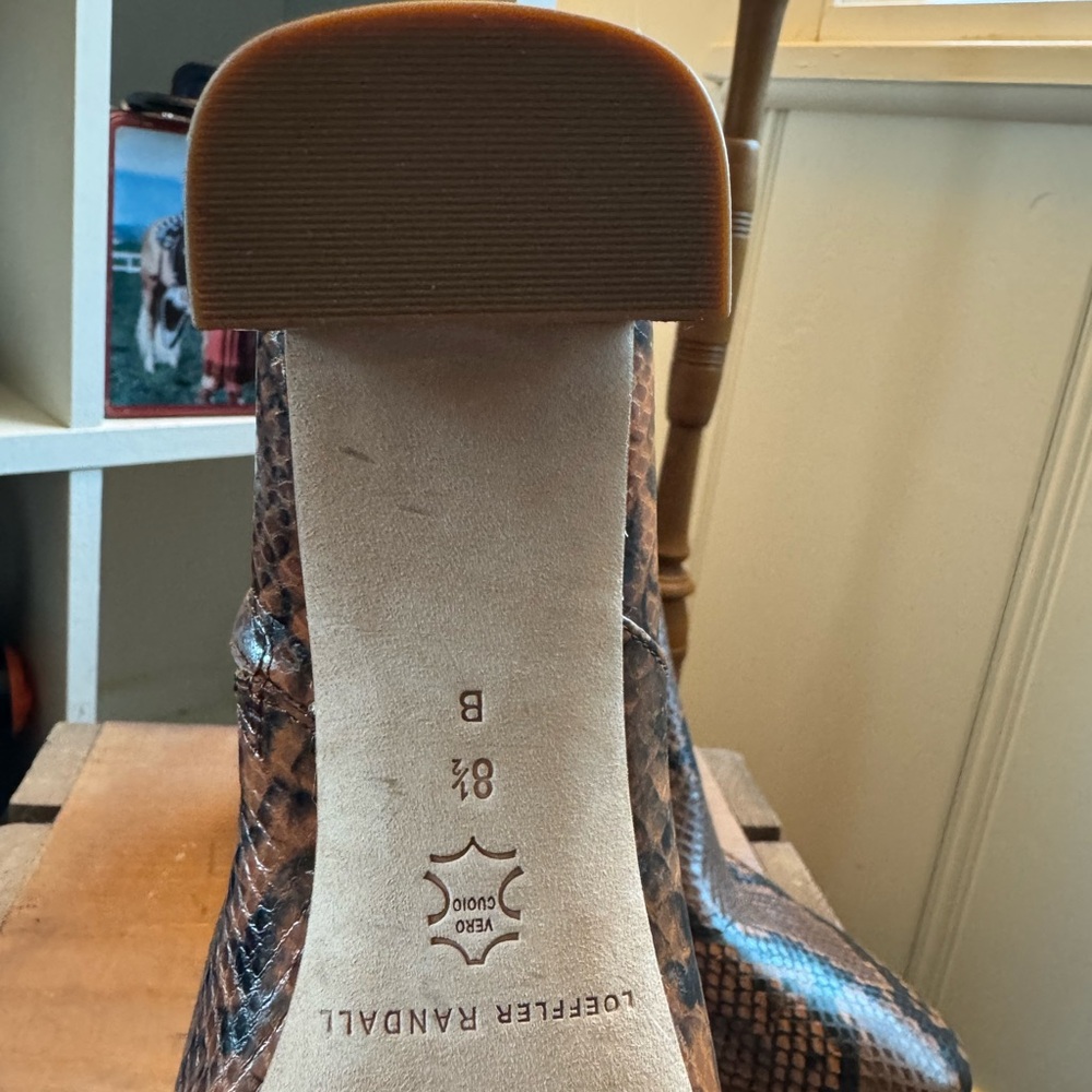 Loeffler Randall Brown Python Leather Ankle Boots… - image 4